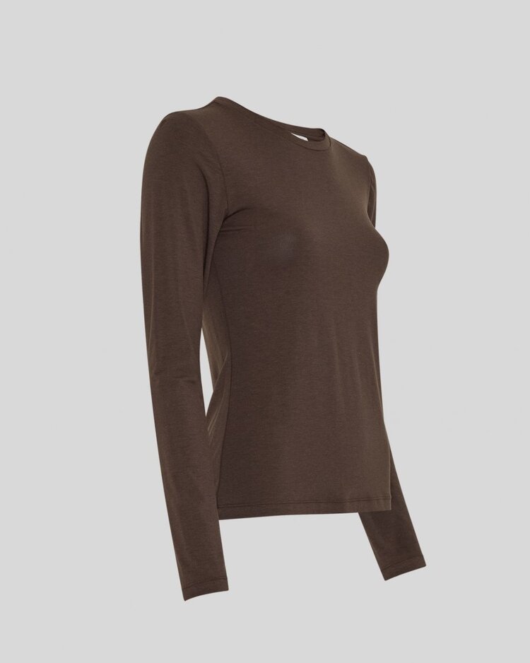 Vila Clothes betrina long sleeve t-shirt - brown
