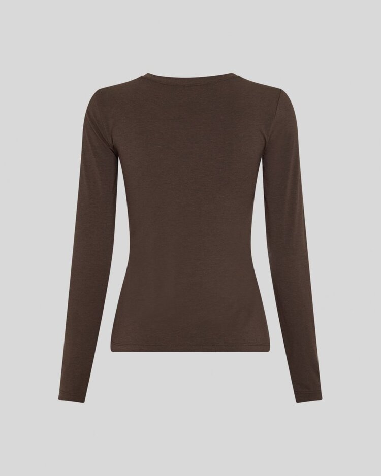 Vila Clothes betrina long sleeve t-shirt - brown