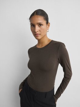 Vila Clothes betrina long sleeve t-shirt - brown