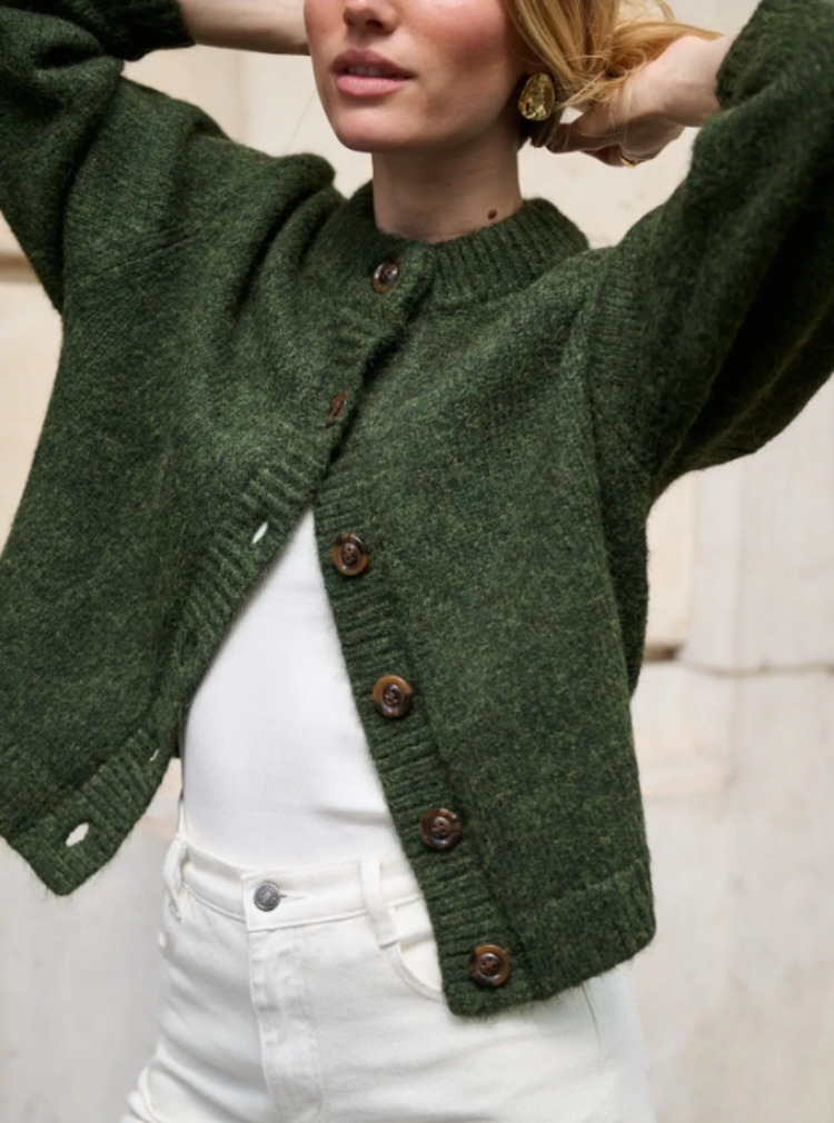Sillie gabin cardigan - forest green