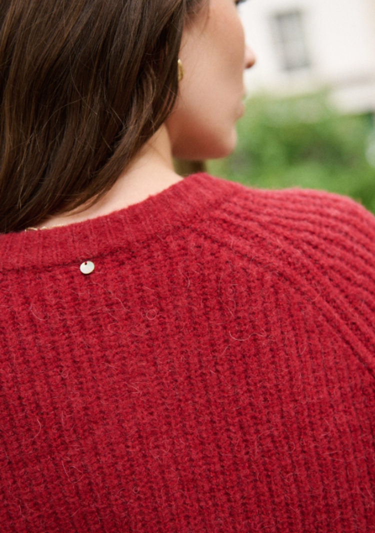 Sillie Anne oversized cardigan - cherry red