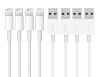 4x iPhone oplaadkabel 1 meter