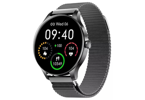 Smartwatch staal zwart