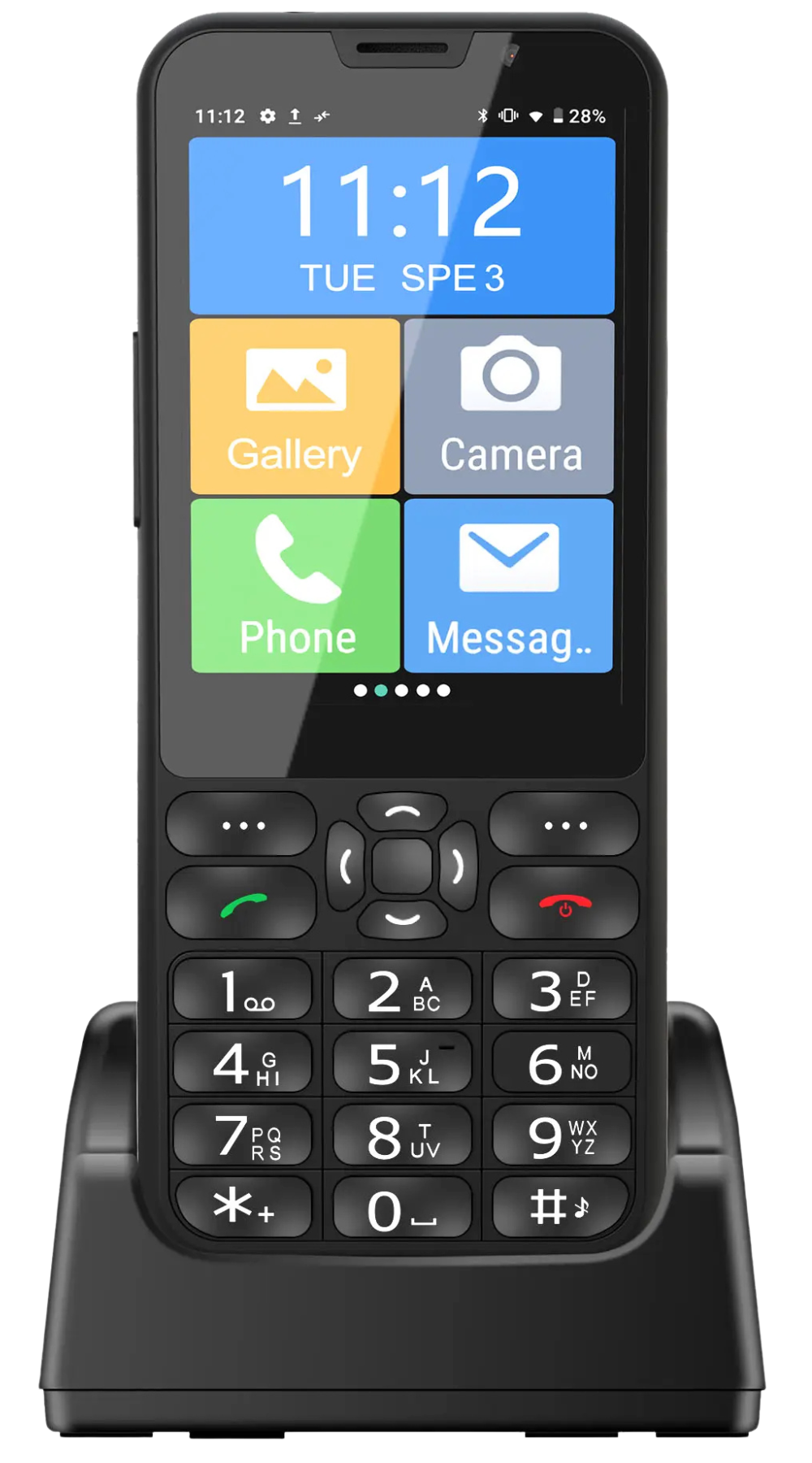 Vospo senioren telefoon - grote knoppen en grote letters - SOS knop