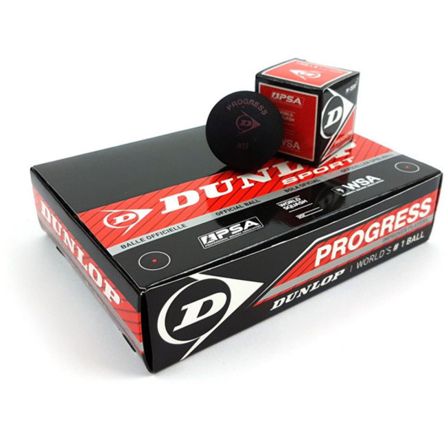 Dunlop Progress Squashbal Rood x12