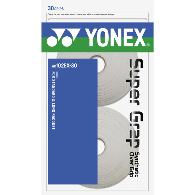 Yonex Wet Super Grap 30 Pack Overgrip AC102EX Wit