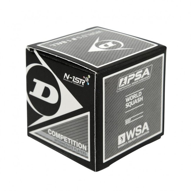 Dunlop Competition Squashbal 1 Gele Stip  x3
