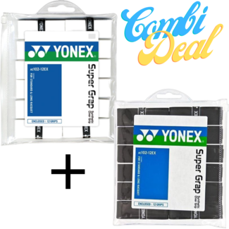 Yonex Yonex Super Grap 12 Pack AC102EX Zwart en Wit