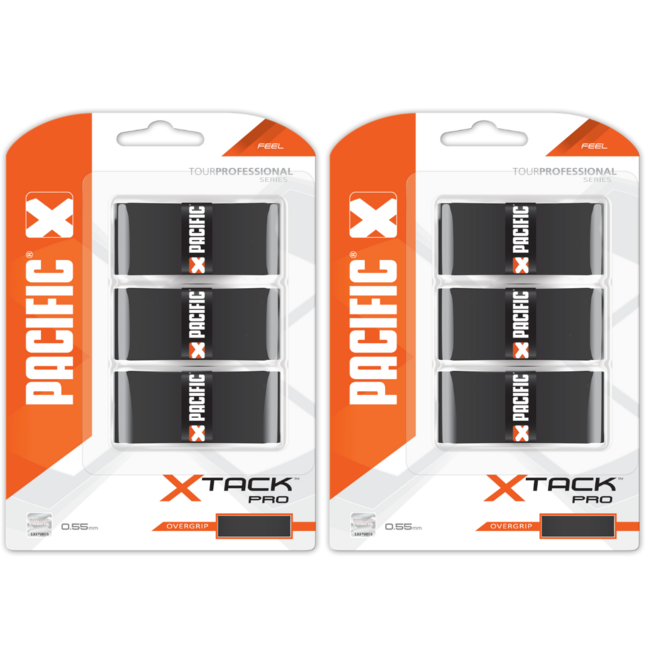 Pacific X Tack Pro Overgrip  Duo Pack Zwart