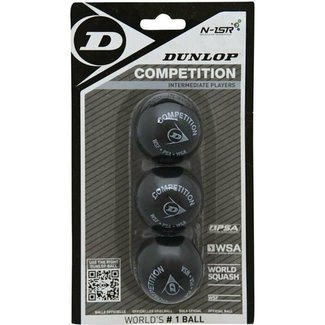 Dunlop Dunlop Competition Squashbal 1 Gele Stip 3 Bal Blister