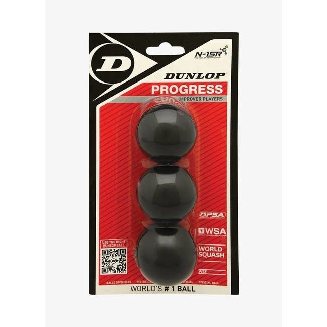 Dunlop Progress Squashbal 3 Bal Blister
