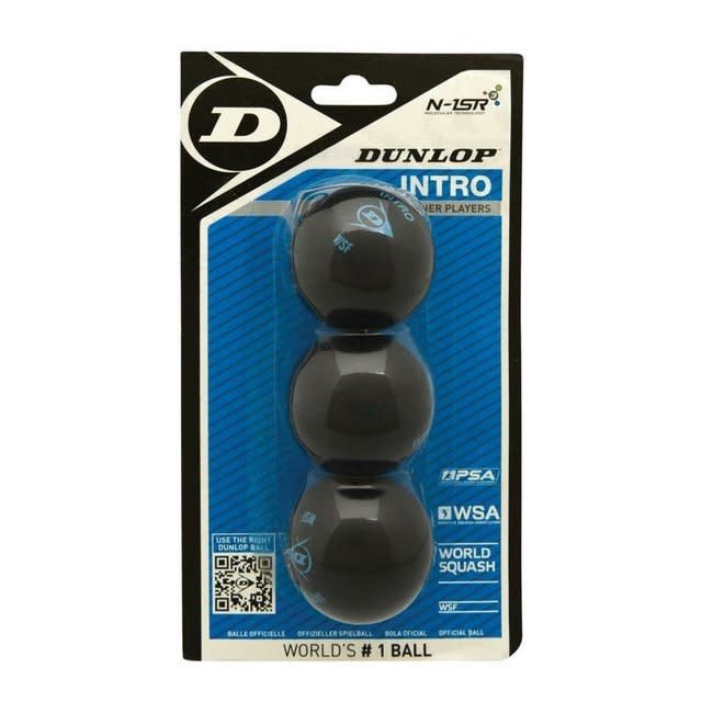 Dunlop Intro Squashbal 3 Bal Blister