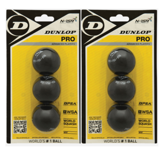 Dunlop Dunlop Pro Squashbal 2 Gele Stippen 2x3 Bal Blister