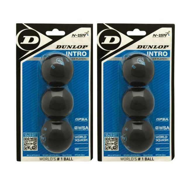 Dunlop Intro Squashbal 2x3 Bal Blister