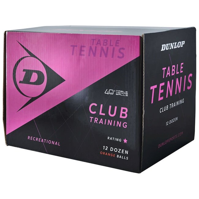 Dunlop 40+ Club Training Tafeltennisbal 144 Ballen