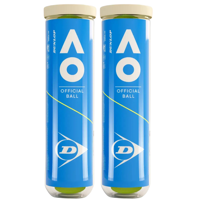 Dunlop Australian open 2x4 Tin Tennisbal