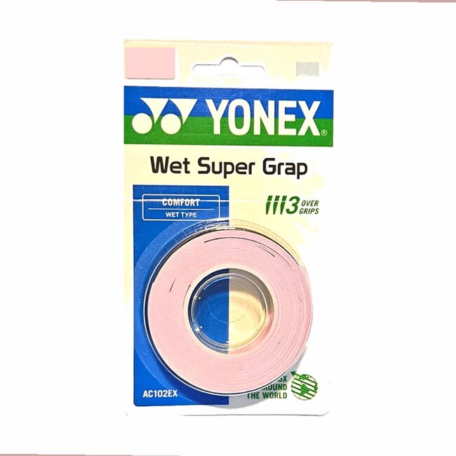 Yonex Wet Super Grap 3 Pack Overgrip AC102EX
