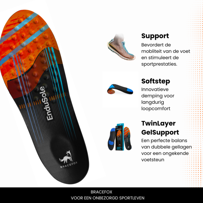 Bracefox Premium Sport inlegzolen ‘EnduSole’