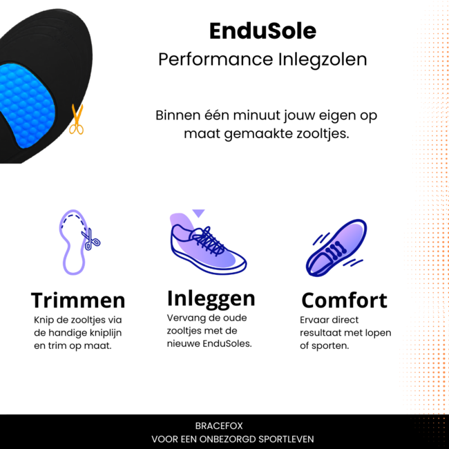 Bracefox Premium Sport inlegzolen ‘EnduSole’
