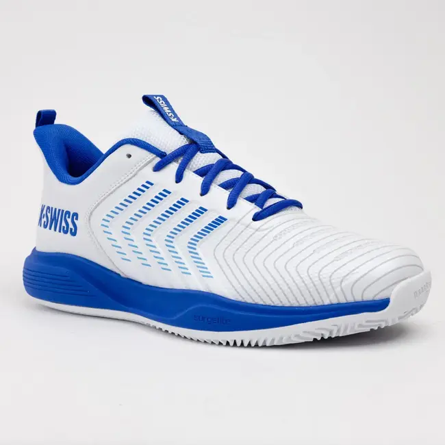 K-Swiss Ultrashot Light Clay Heren Tennisschoen Wit/Blauw