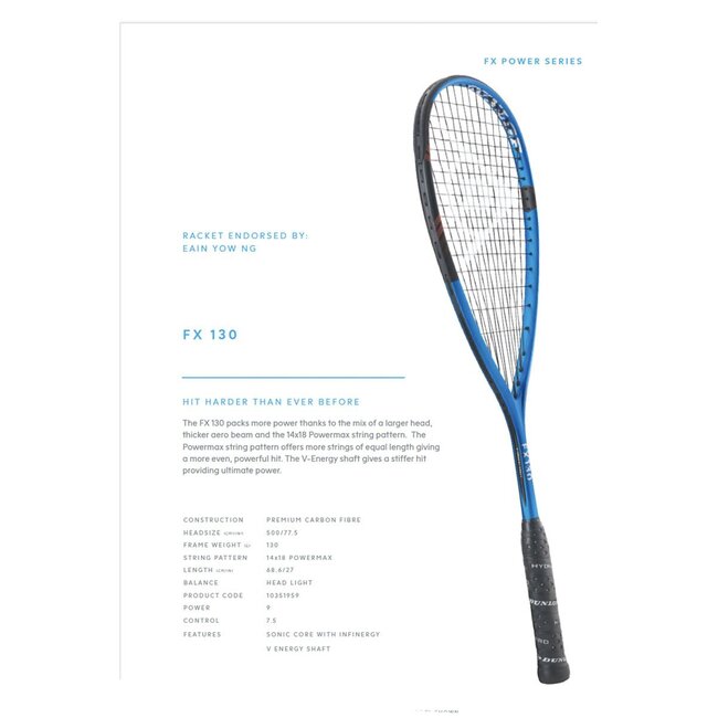 Dunlop FX 130 Bumper Set (Squashracket)