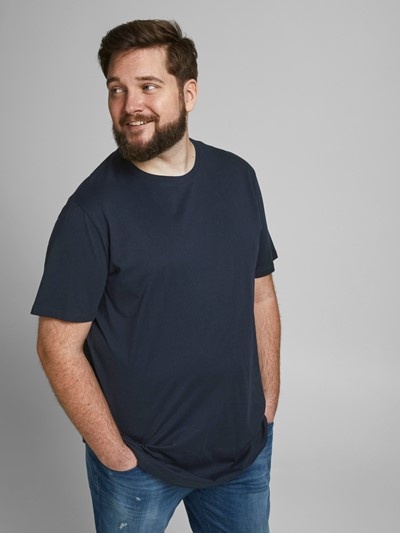 JACK&JONES PLUS JJENOA TEE SS CREW NECK NOOS PLS meerdere kleuren