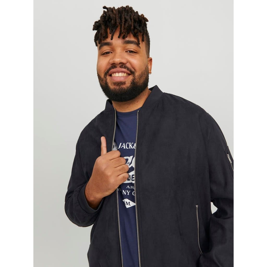 JACK&JONES PLUS JJEROCKY FAUX SUEDE BOMBER NOOS PLS