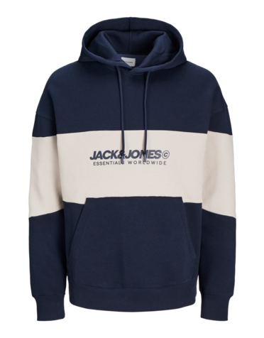 JACK&JONES PLUS JJELEGACY BLOCKING SWEAT HOOD NOOS PLS