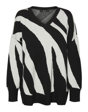 Vero Moda Curve VMCNANCY LS V-NECK LONG PULLOVER CUR