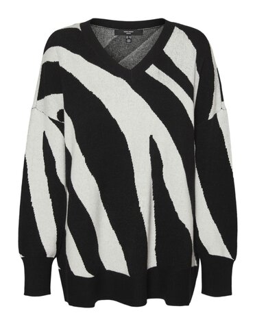Vero Moda Curve VMCNANCY LS V-NECK LONG PULLOVER CUR