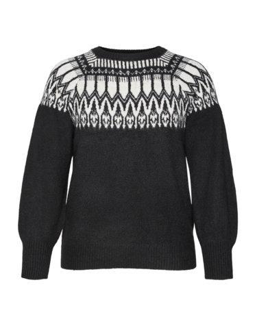 Vero Moda Curve VMCSIMONE LS NORDIC PULLOVER GA BOO CUR