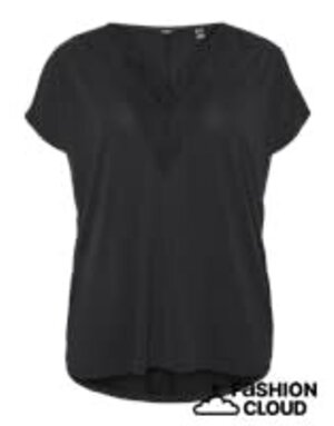 Vero Moda Curve VMCFILLI SS MODAL LACE TOP GA NOOS CUR