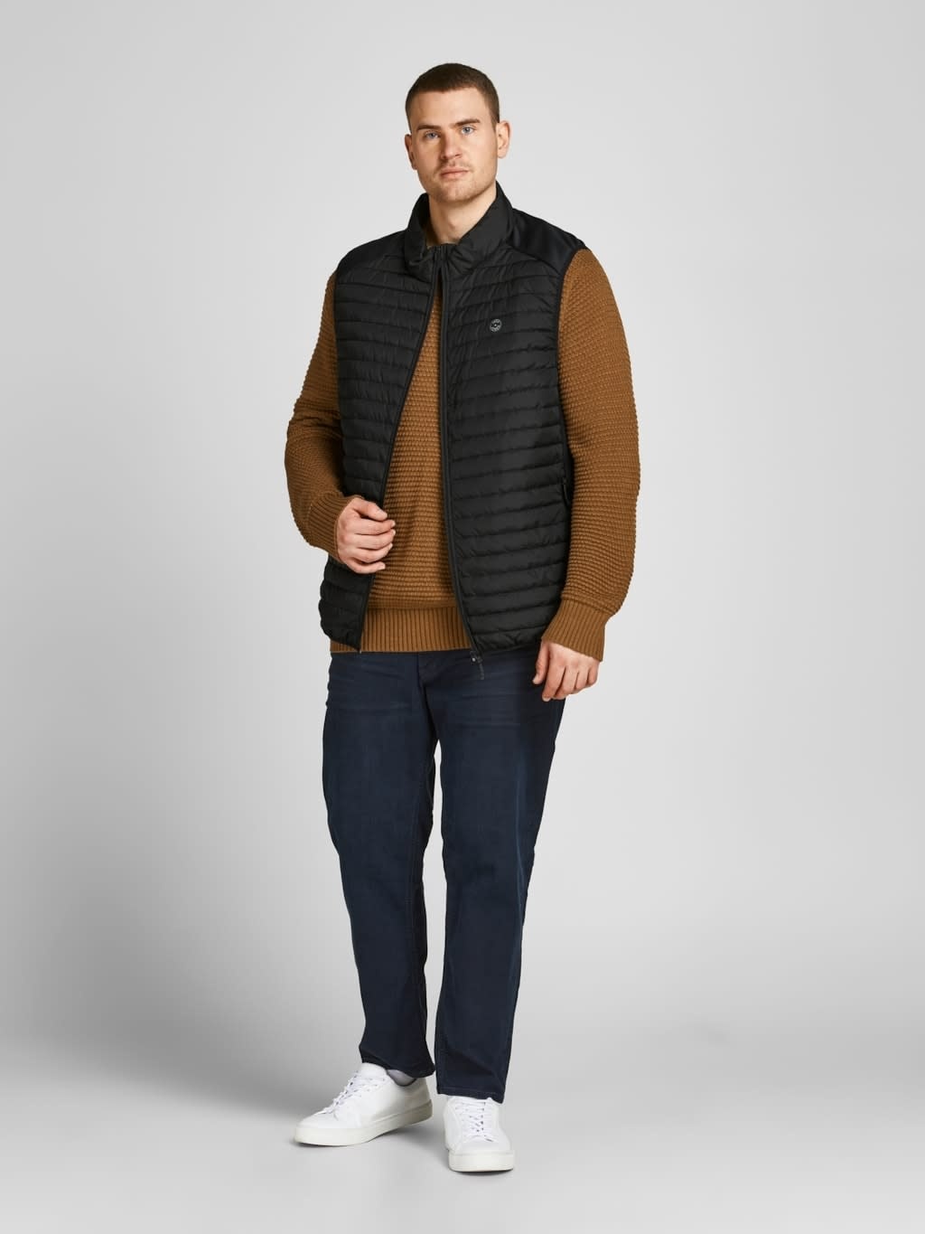 JACK&JONES PLUS JJEMULTI BODYWARMER COLLAR NOOS PLS