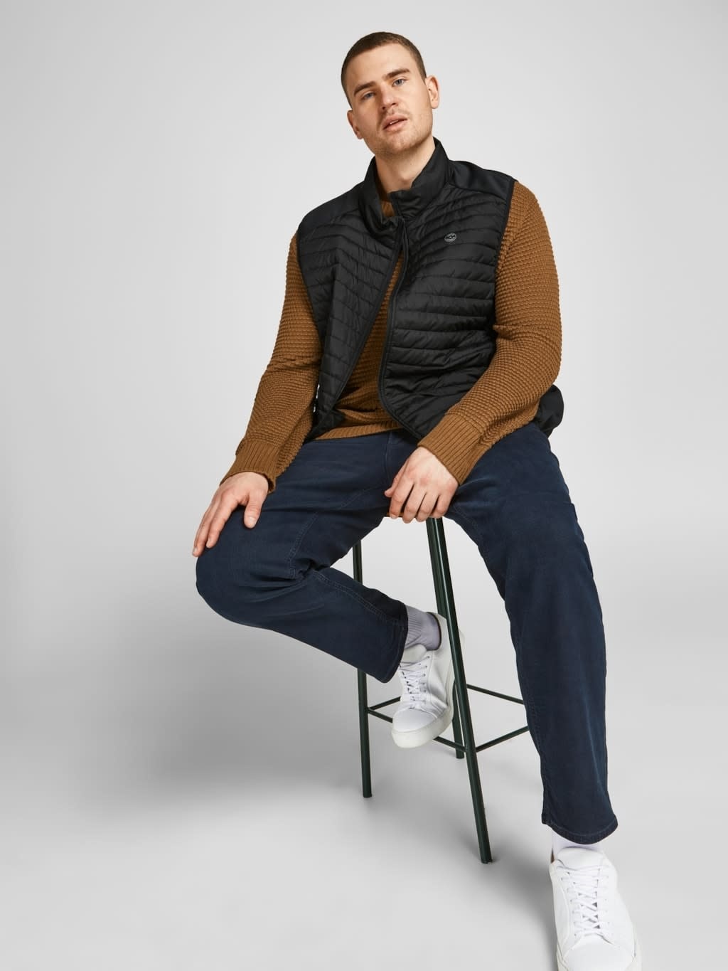 JACK&JONES PLUS JJEMULTI BODYWARMER COLLAR NOOS PLS