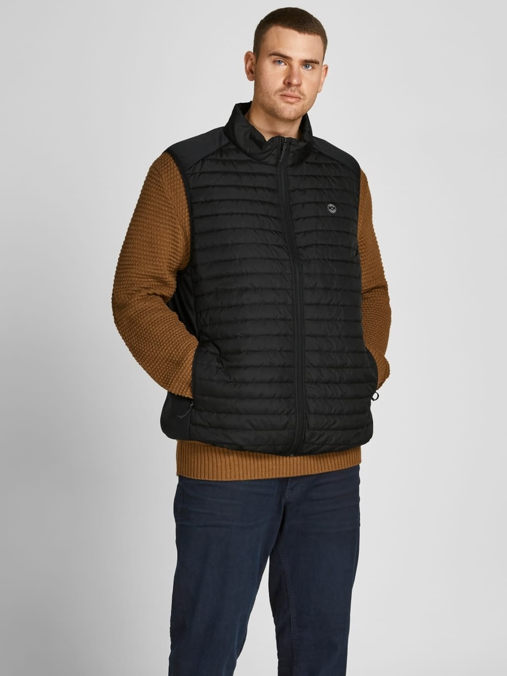 JACK&JONES PLUS JJEMULTI BODYWARMER COLLAR NOOS PLS