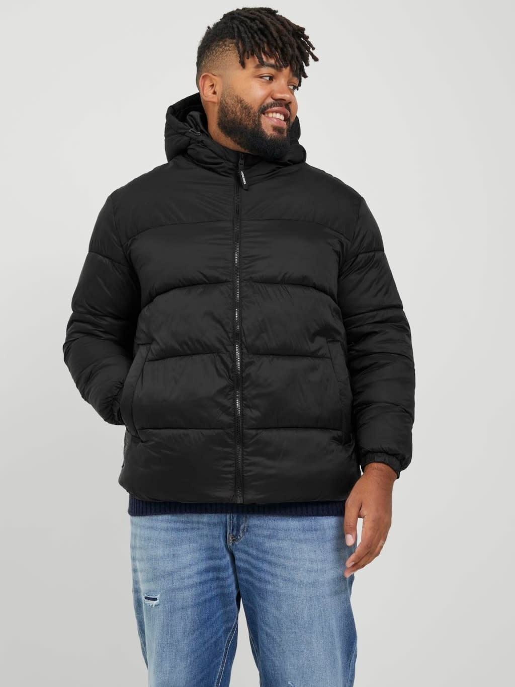 JACK&JONES PLUS JJETOBY PUFFER HOOD PLS