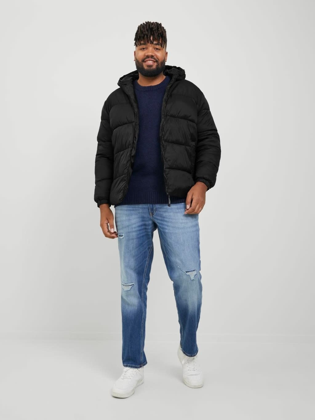 JACK&JONES PLUS JJETOBY PUFFER HOOD PLS