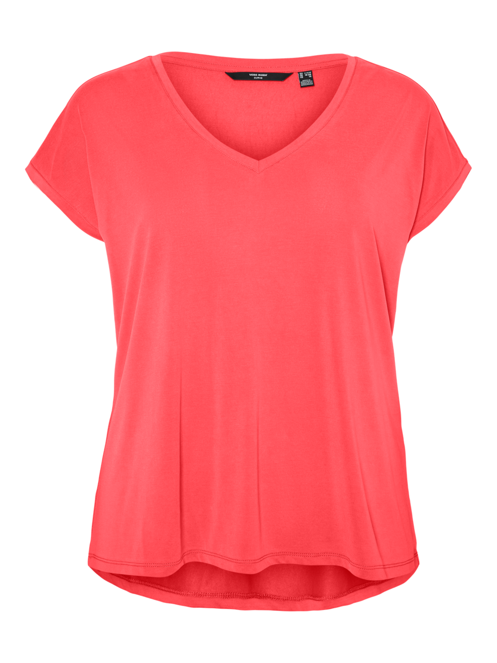 Vero Moda Curve VMFILLI SS V-NECK TEE GA NOOS CURVE