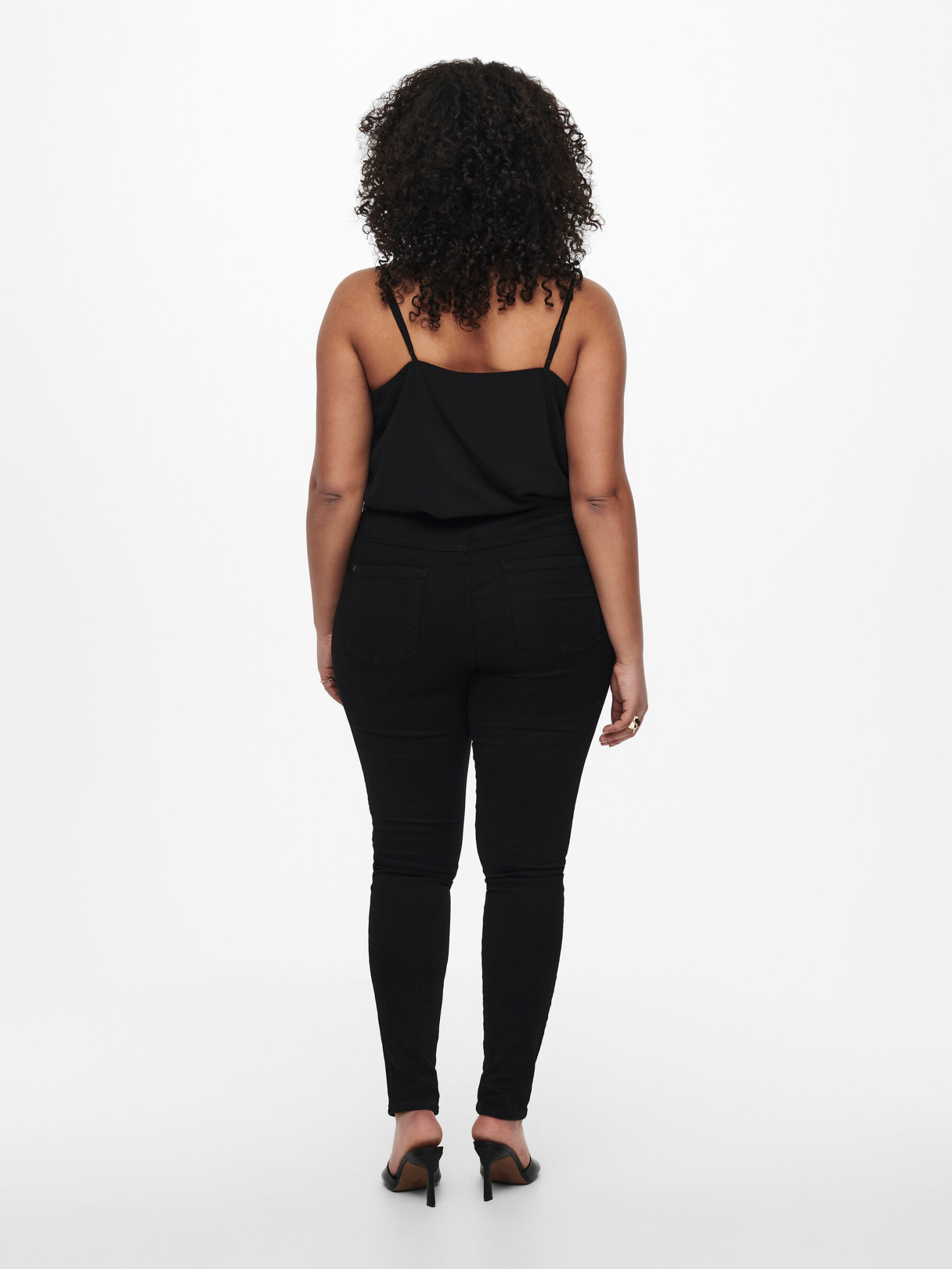 ONLY CARMAKOMA CARAUGUSTA HW SKINNY JEANS BLACK NOOS