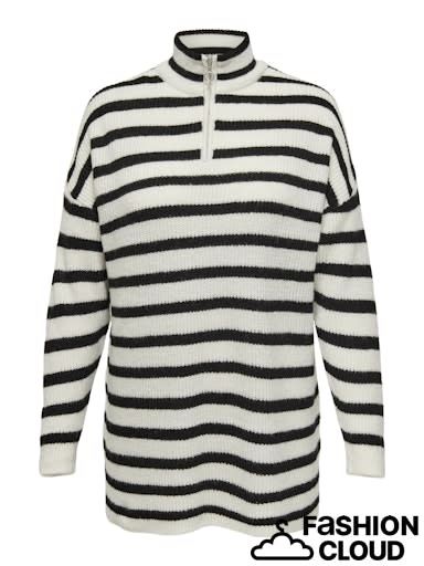 ONLY CARMAKOMA CARALFRIDA L/S HALF-ZIP KNT