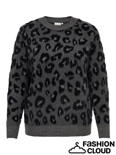 ONLY CARMAKOMA CARSARA LS JQ GLITTER O-NECK KNT