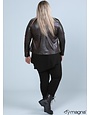 Magna Magna K-31 jasje leatherlook stretch donkerbruin