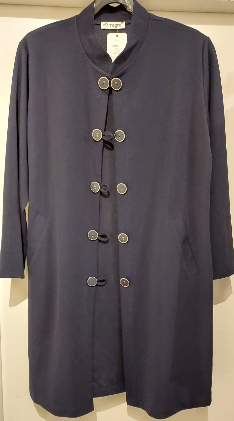 Magna Magna N-2304 Blazer met knoop en sluiting donkerblauw