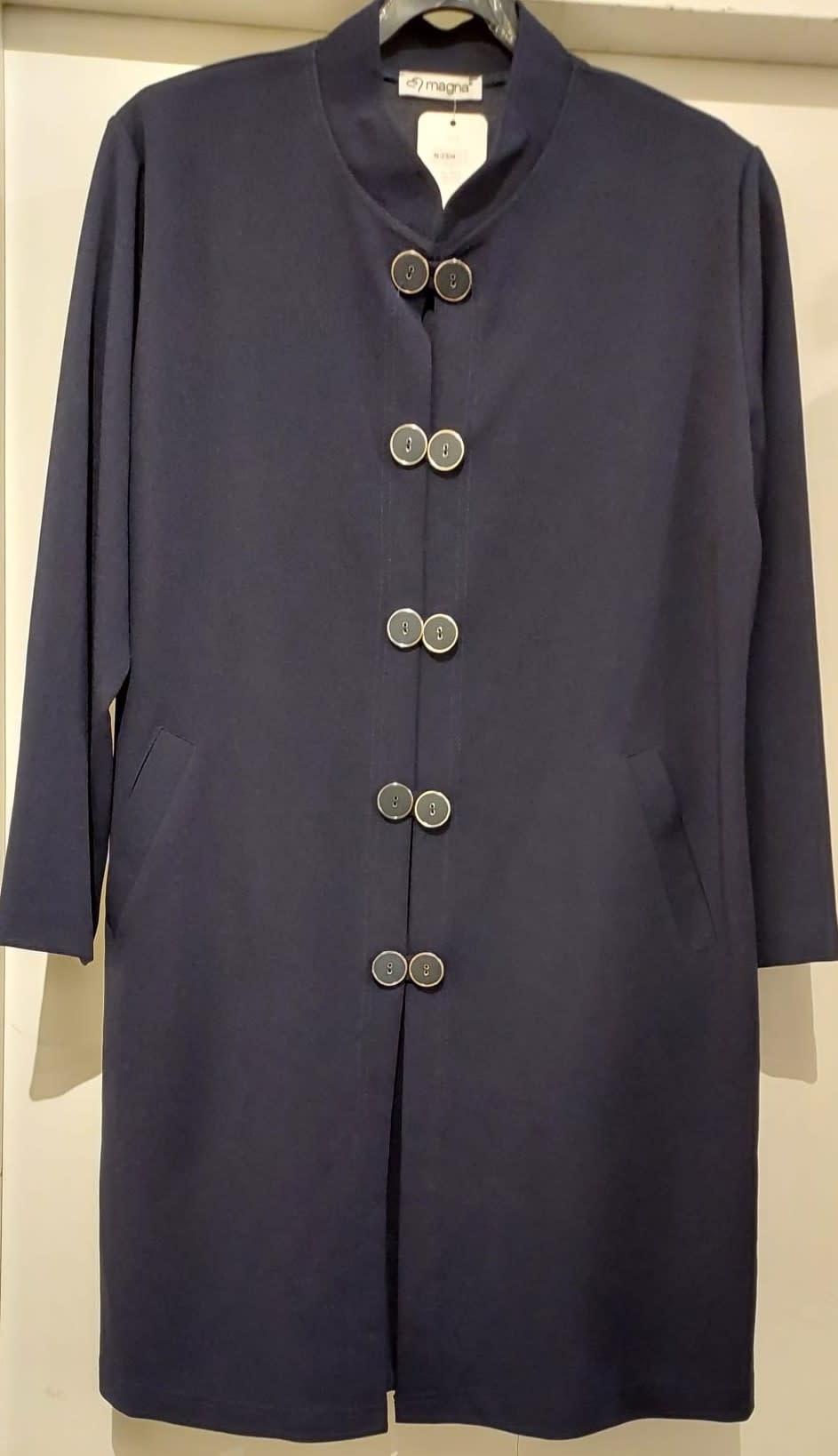 Magna Magna N-2304 Blazer met knoop en sluiting donkerblauw