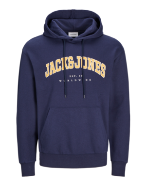 JACK&JONES PLUS JJECALEB VARSITY SWEAT HOOD NOOS PLS (3 kleuren)