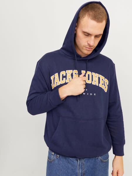 JACK&JONES PLUS JJECALEB VARSITY SWEAT HOOD NOOS PLS