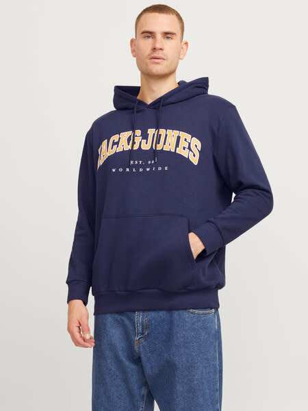 JACK&JONES PLUS JJECALEB VARSITY SWEAT HOOD NOOS PLS