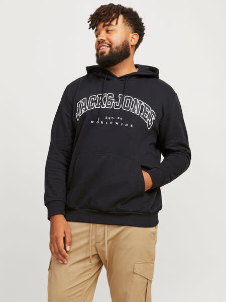 JACK&JONES PLUS JJECALEB VARSITY SWEAT HOOD NOOS PLS