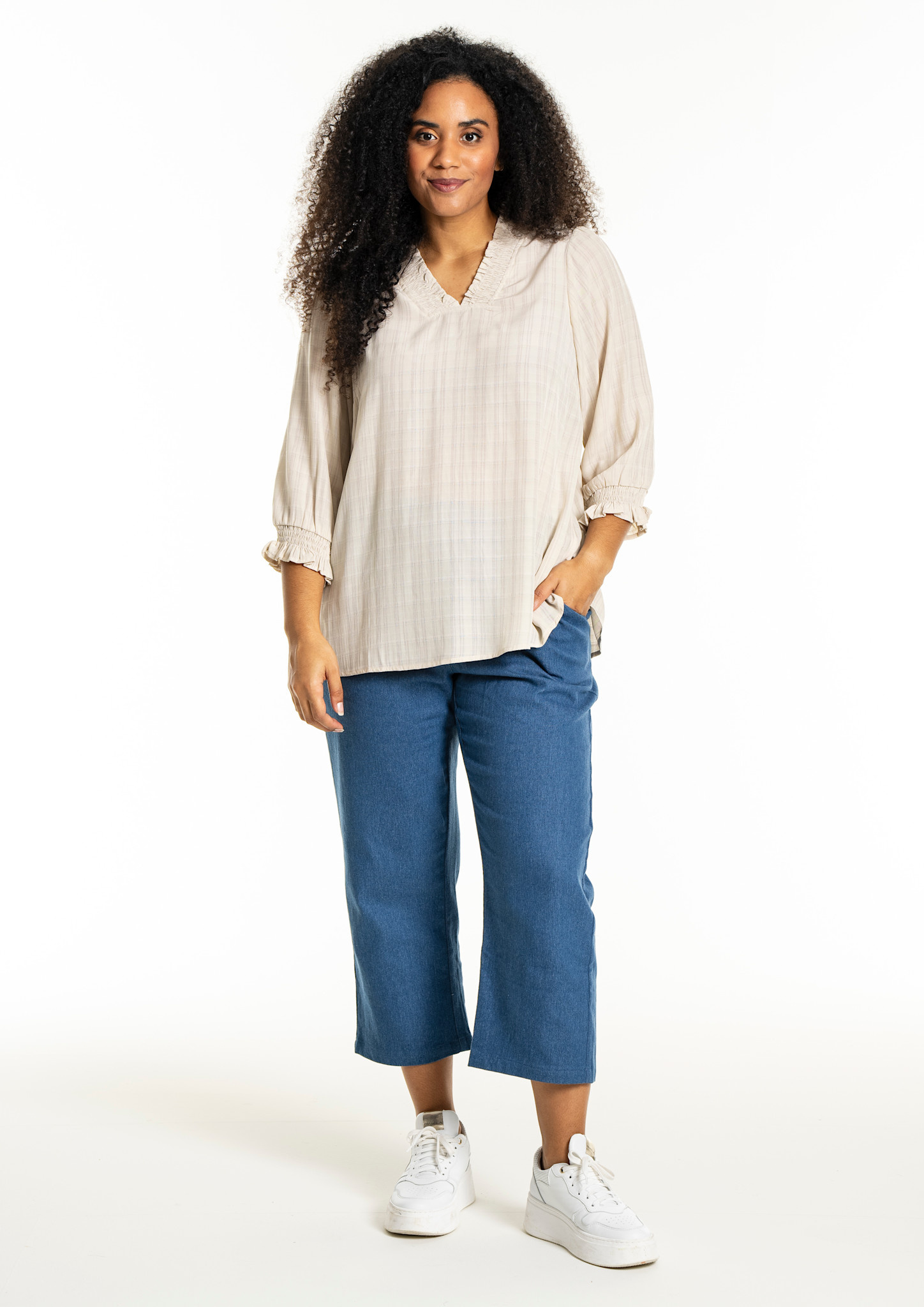 Studio SFeodora Blouse with smock neck