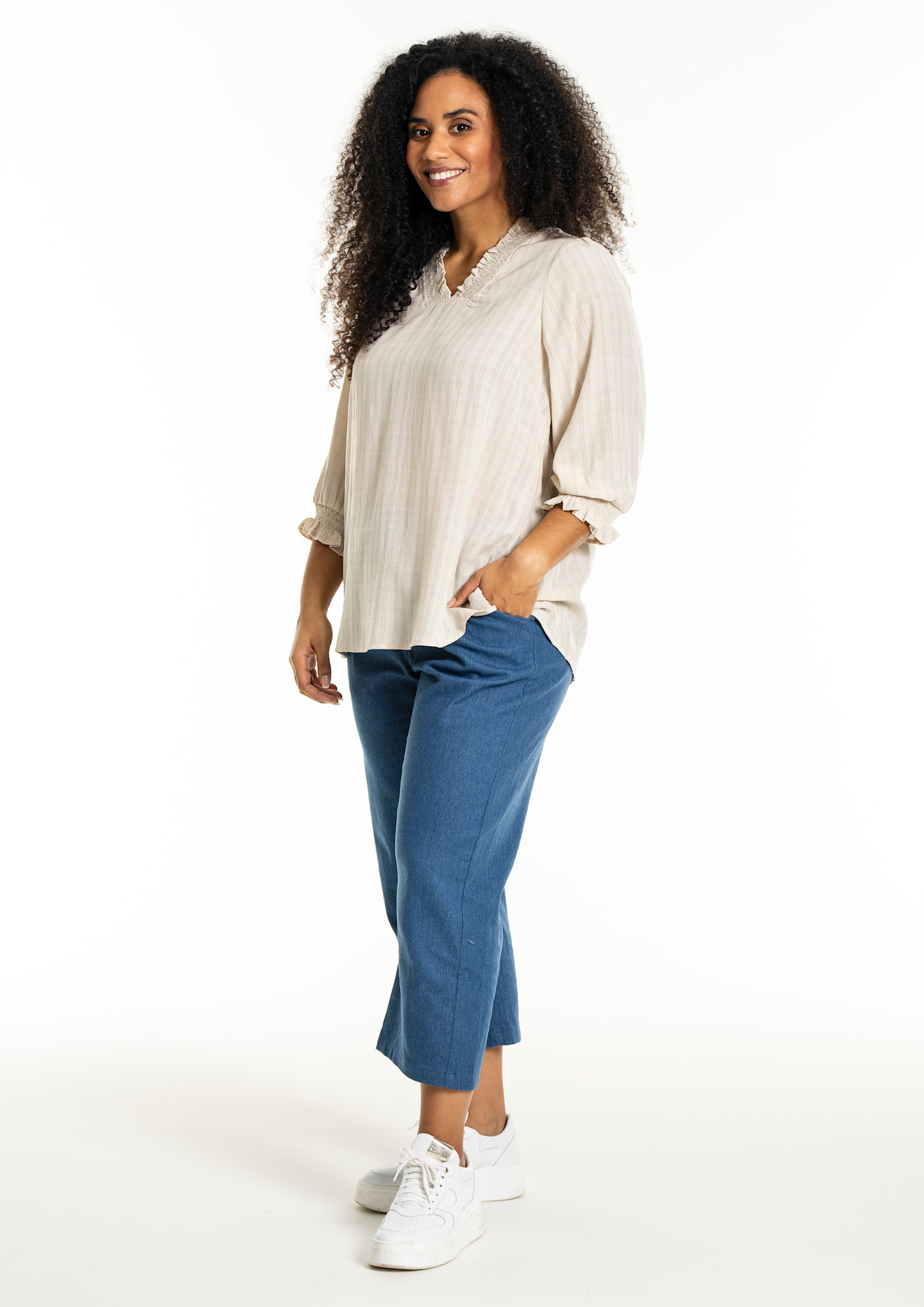 Studio SFeodora Blouse with smock neck